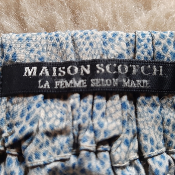 Maison Scotch blue snakeskin miniskirt - Picture 3 of 5